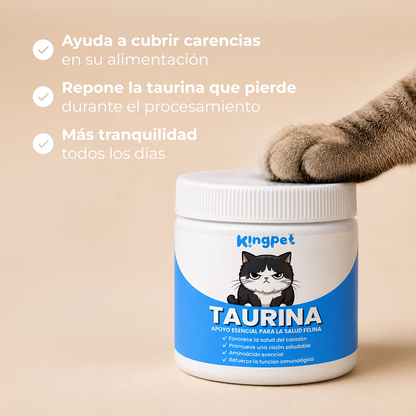 KingPet™ | Taurina pura en polvo para gatos