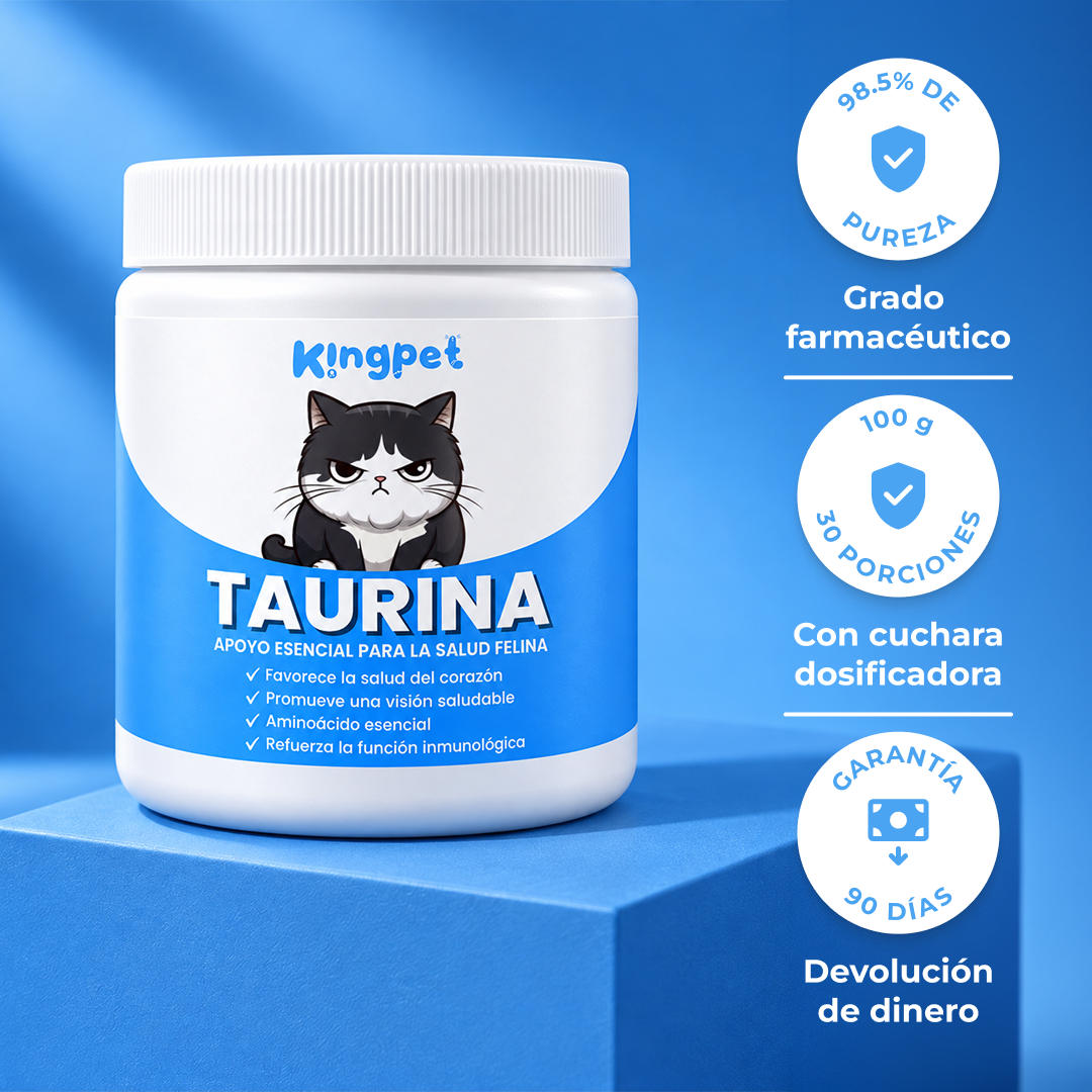KingPet™ | Taurina pura en polvo para gatos